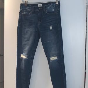 Sneak Peek Knee Cut & Slit Ankle Jean